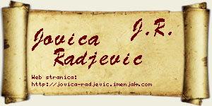 Jovica Rađević vizit kartica